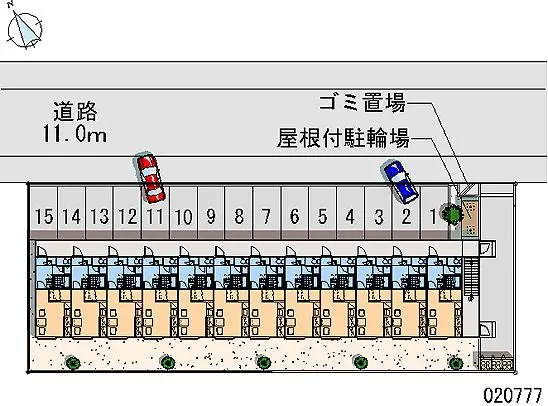 ★手数料０円★札幌市東区伏古十一条５丁目　月極駐車場（LP）